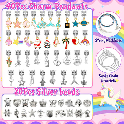 130 Piece Charm Bracelet Jewelry Making Kit